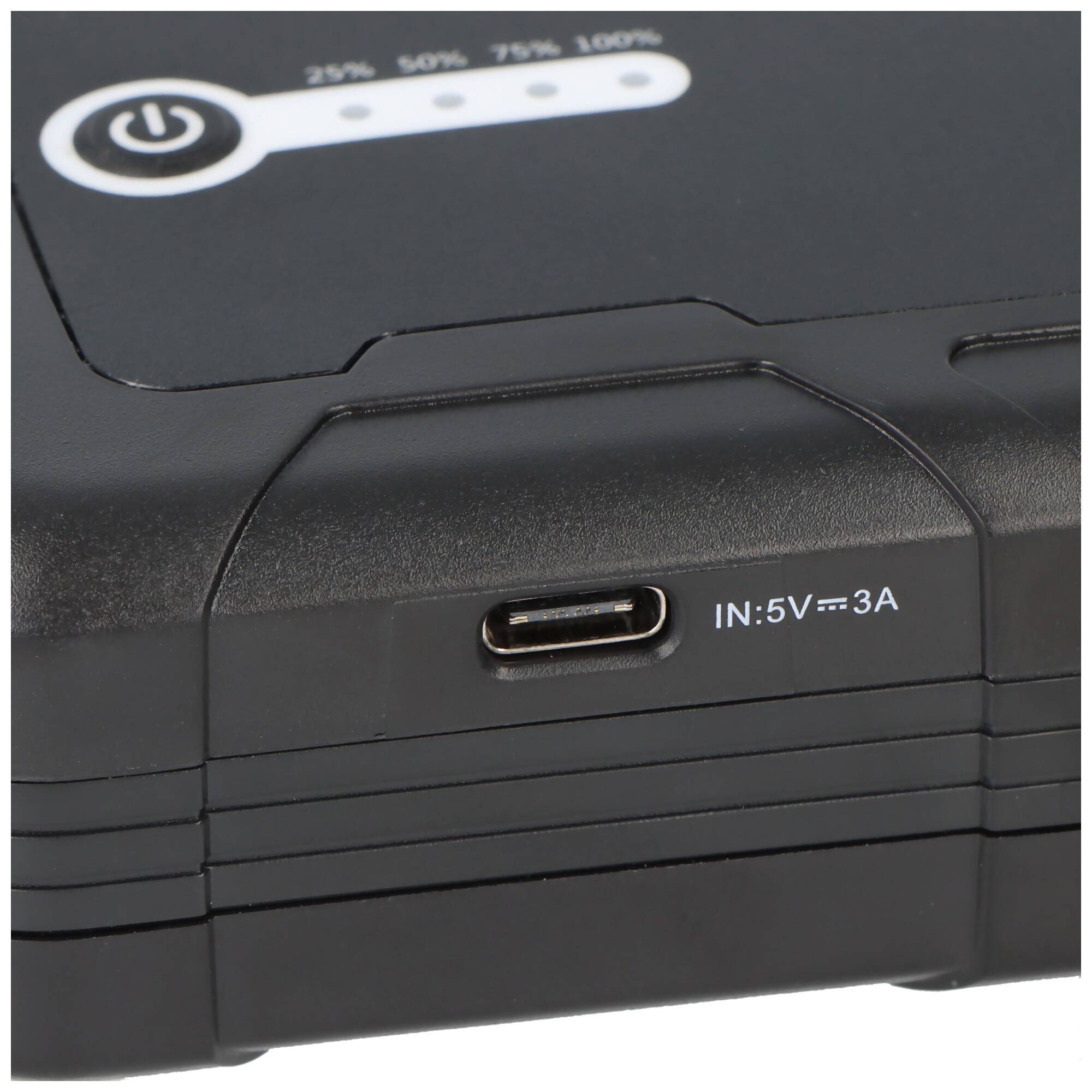 Absina Jumpstarter 1500, KFZ-Starthilfe-Powerakku mit Powerbank-Funktion und LED-Licht, ideal für PKW, Motorrad, Boot