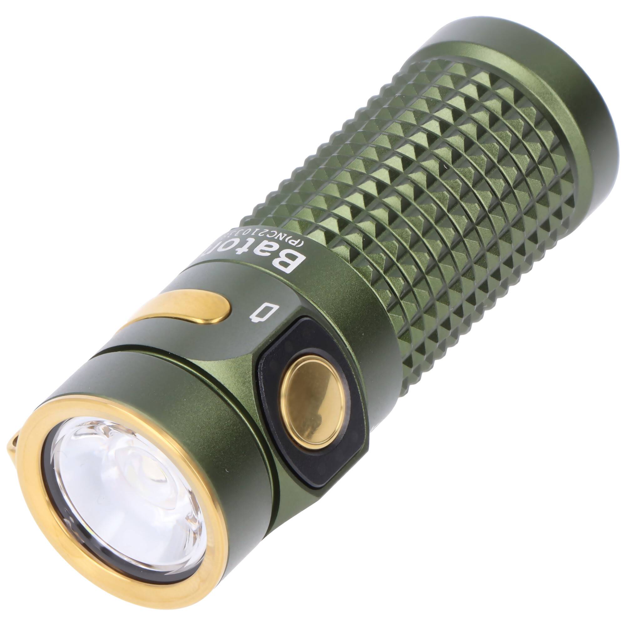 Olight Baton 4 Premium Edition grün, LED-Taschenlampe mit Ladecase, ultra-kompakt und leistungsstark, 1300 Lumen