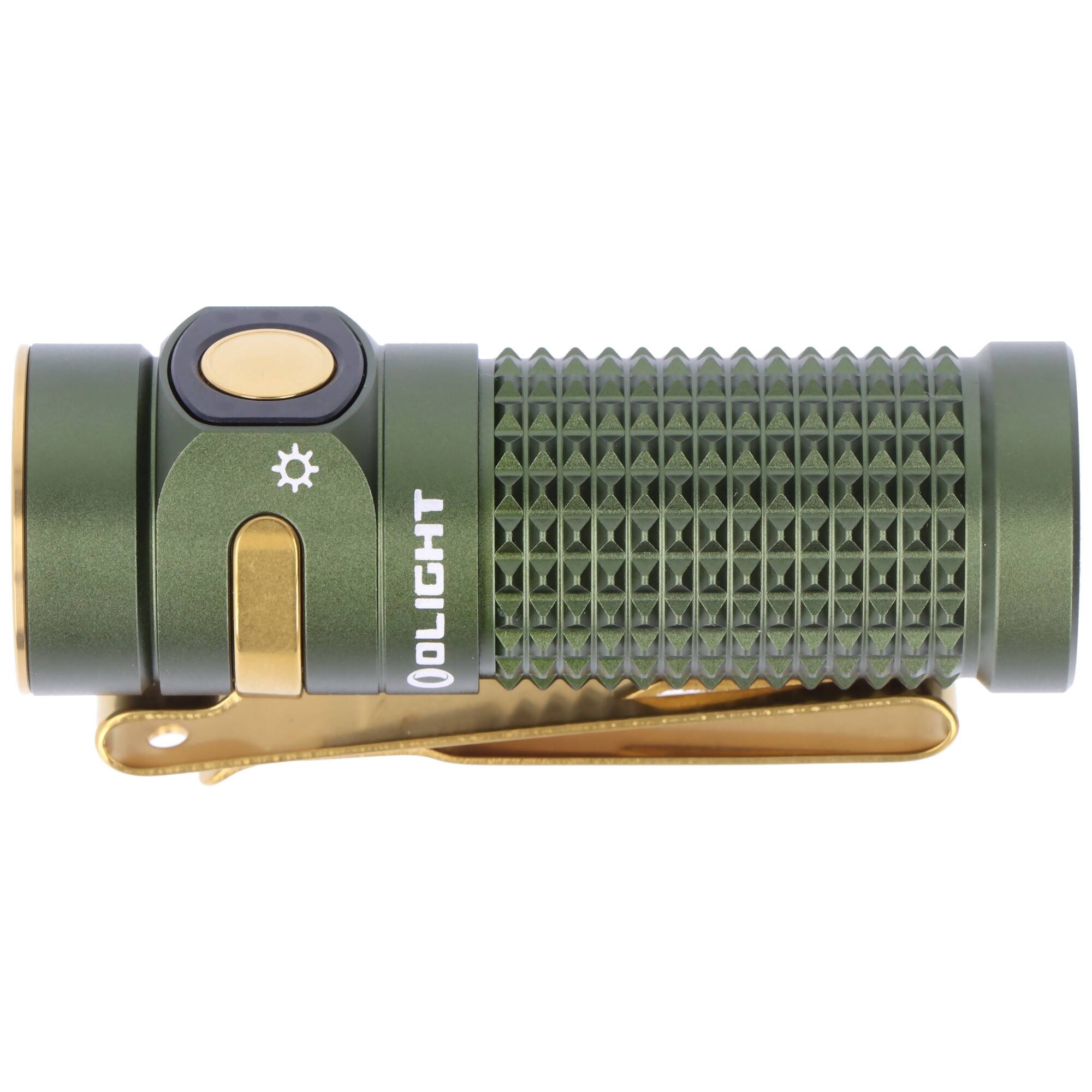 Olight Baton 4 Premium Edition grün, LED-Taschenlampe mit Ladecase, ultra-kompakt und leistungsstark, 1300 Lumen