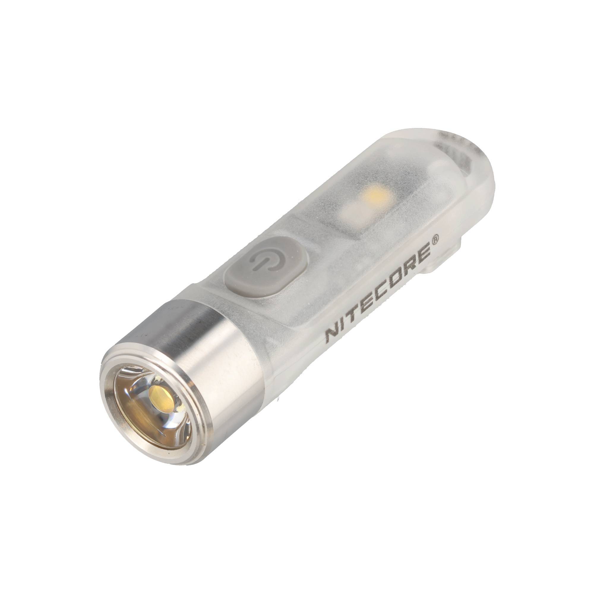Nitecore TIKI GITD, Glow in the dark, mit UV LED, Schlüsselbundleuchte, wiederaufladbare Schlüsselanhängerlampe, blau