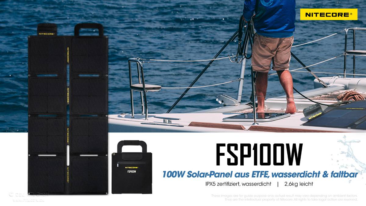 Nitecore Solarpanel FSP100W IPX5- 100W