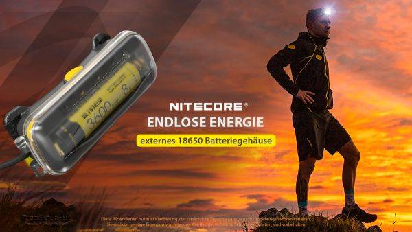 Nitecore 18650er Akku-Extention-Case für NU4x und NU5x