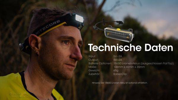 Nitecore 18650er Akku-Extention-Case für NU4x und NU5x