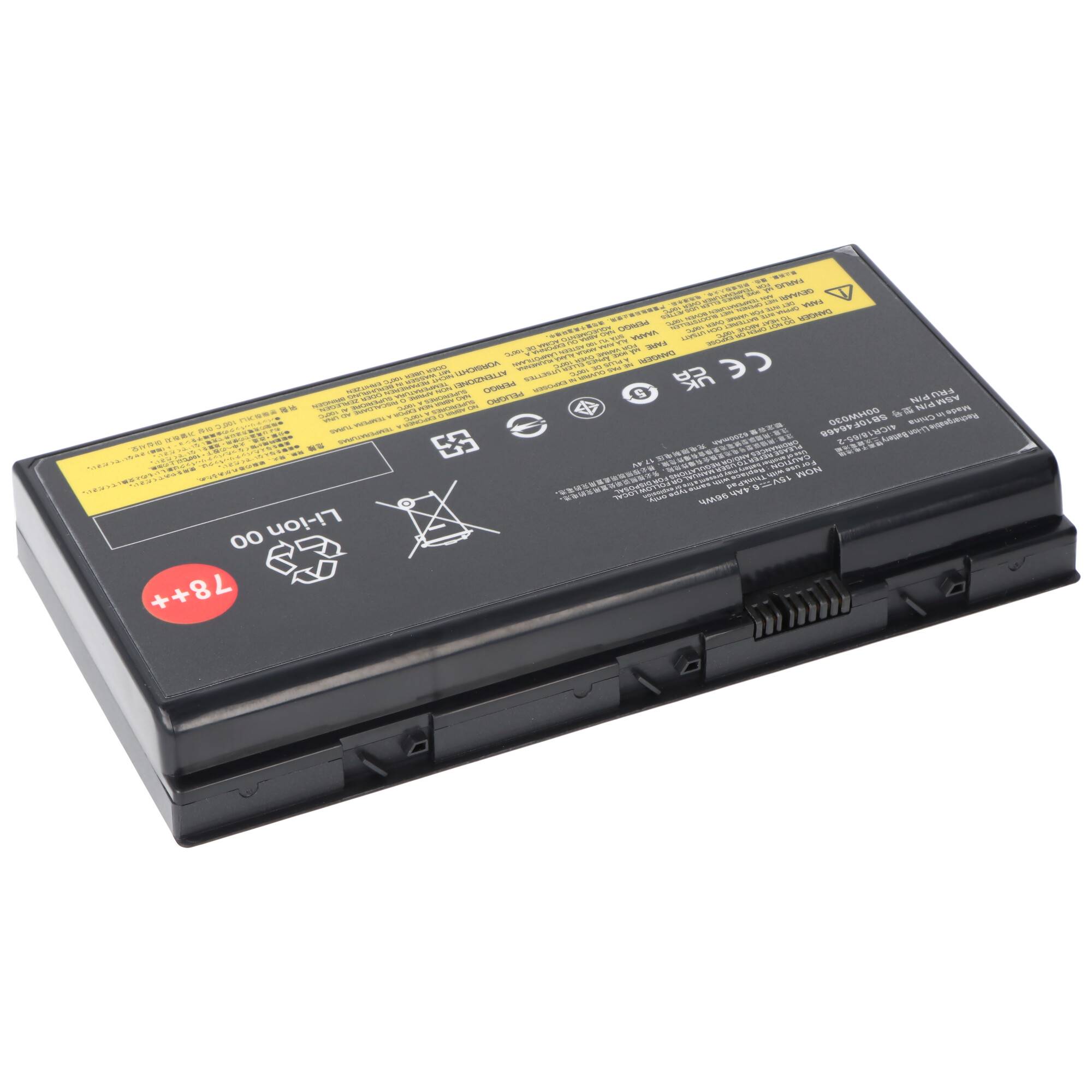 Akku passend für Lenovo Thinkpad P70, Li-ion, 15V, 6400mAh, 96Wh