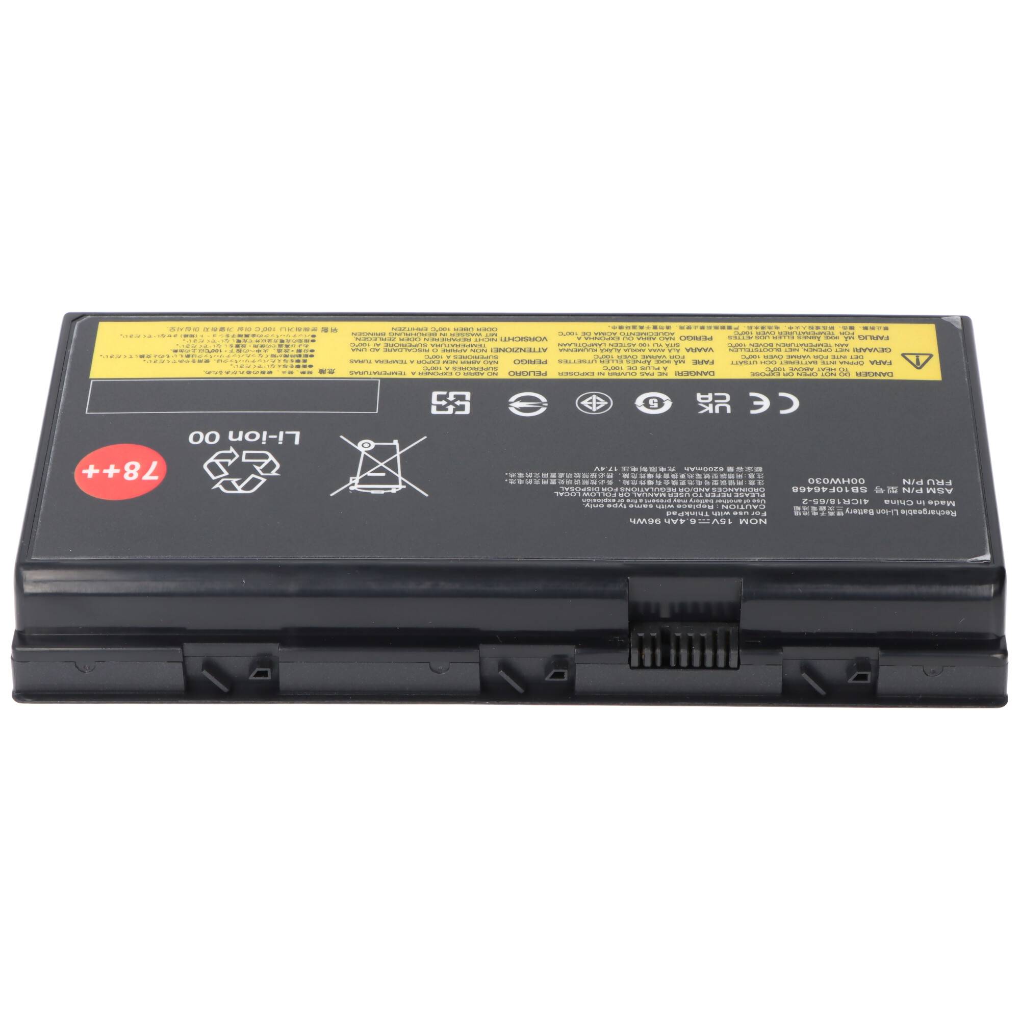 Akku passend für Lenovo Thinkpad P70, Li-ion, 15V, 6400mAh, 96Wh