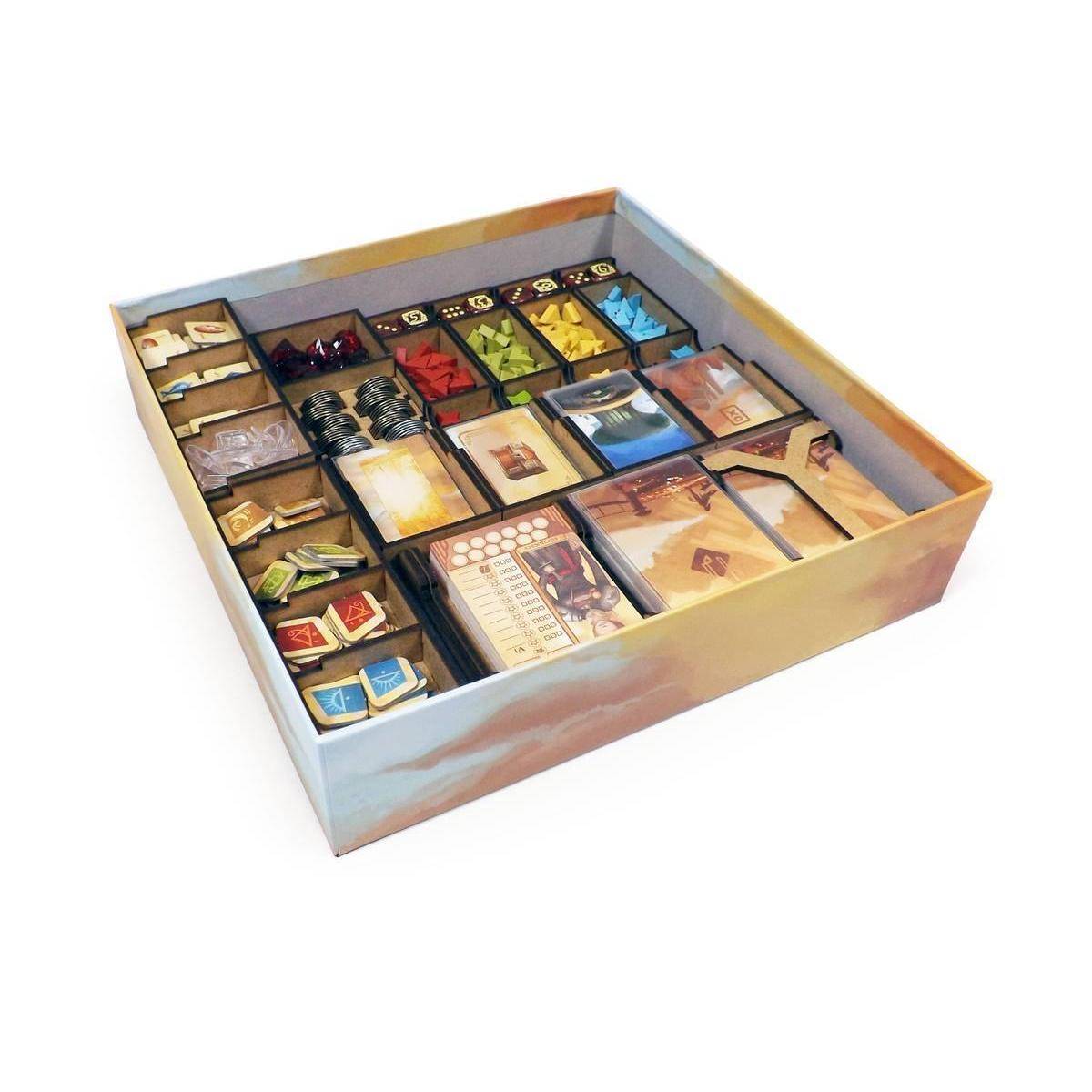 NEFA - Brettspiel Organizer für Nah und Fern und Erweiterung Die Bernsteinminen