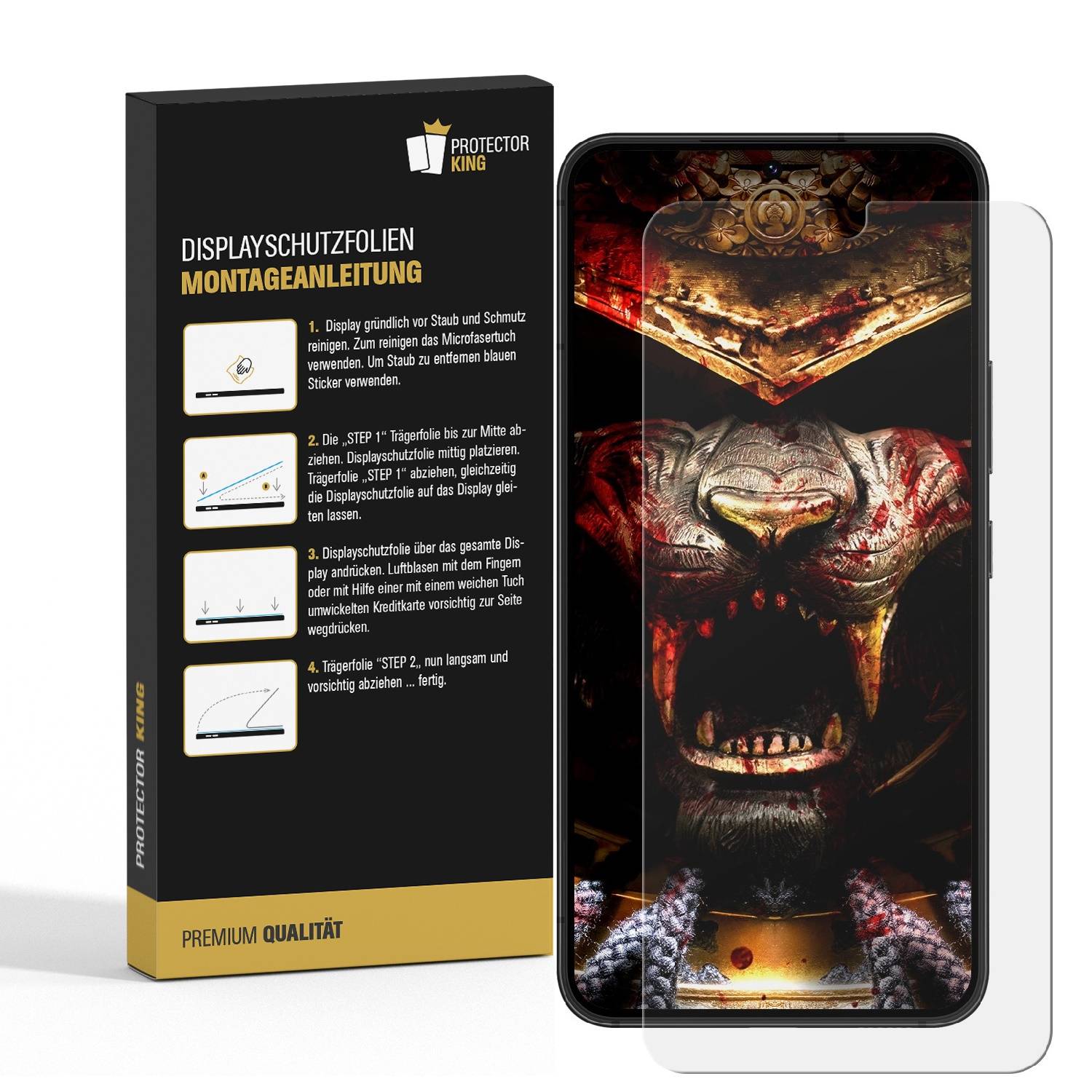 4x 9H Nano-Glass für Samsung Galaxy S24 Plus 3D KLAR Anti-Shock Anti-Bruch Anti-Stoß Anti-Schmutz Panzernanoglas Displayschutz Schutzfolie Panzerfol