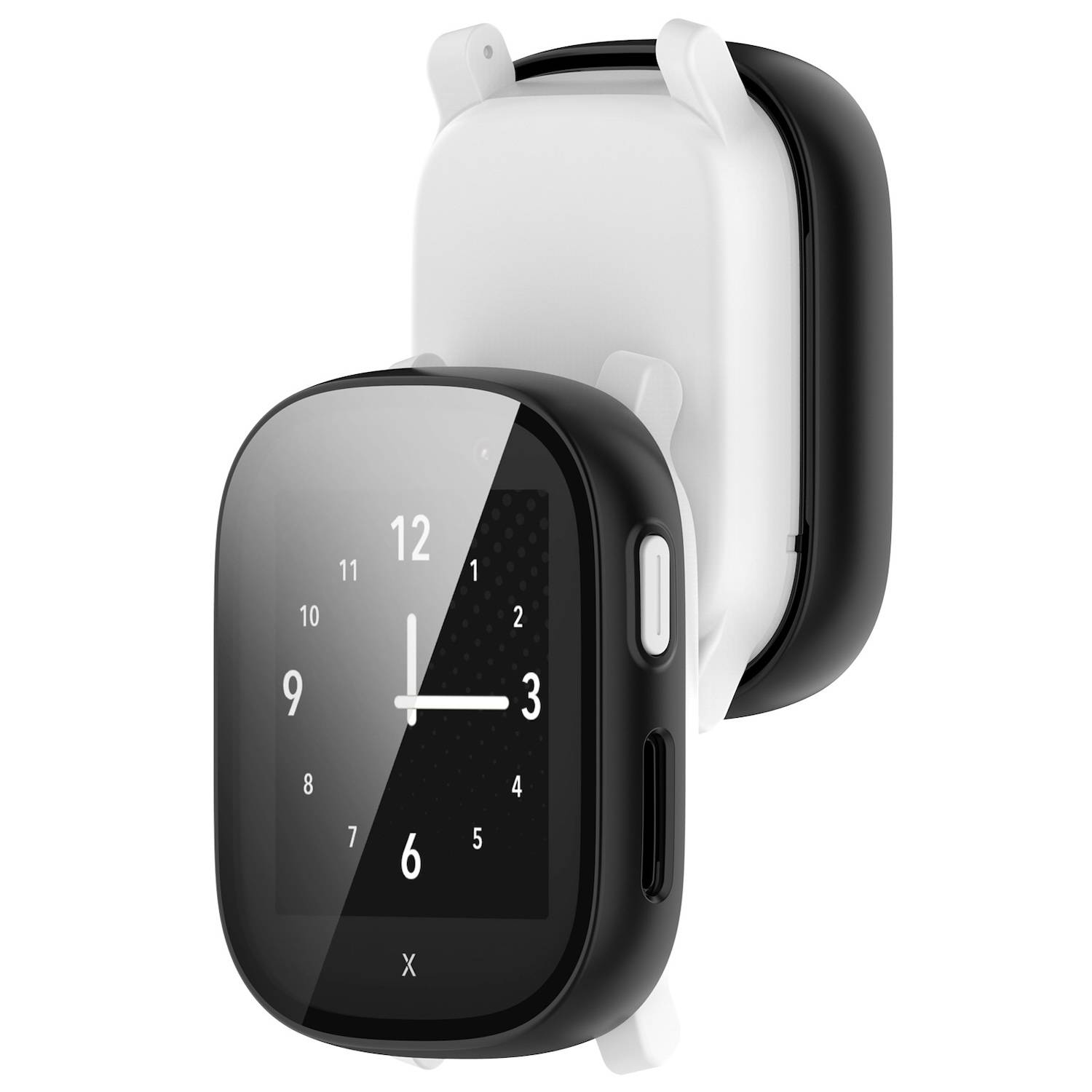 Für Xplora X6 Play / X6 Children Schutz Hülle + 3D Hart Glas Schwarz