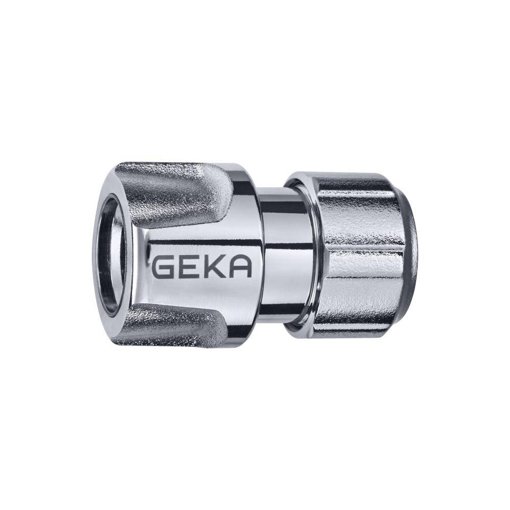 GEKA® plus - Schlauchstück - Stecksystem - Messing verchromt - Schlauchgröße 1/2" - Preis per Stück