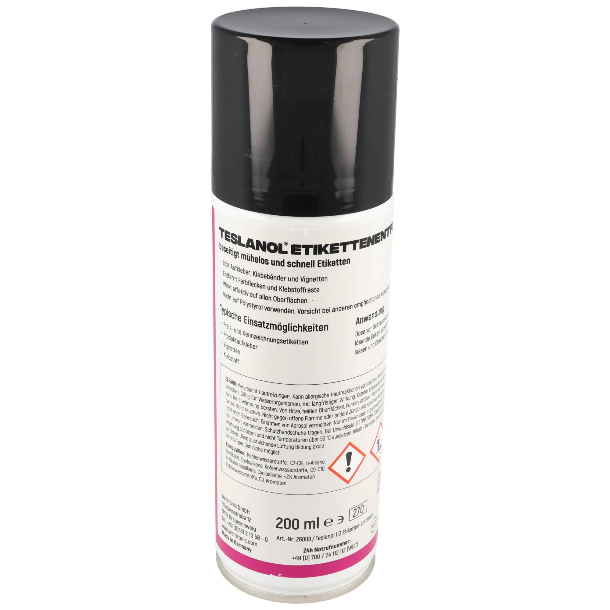 Teslanol Etiketten-Entferner 200ml Label off löst Haftetiketten