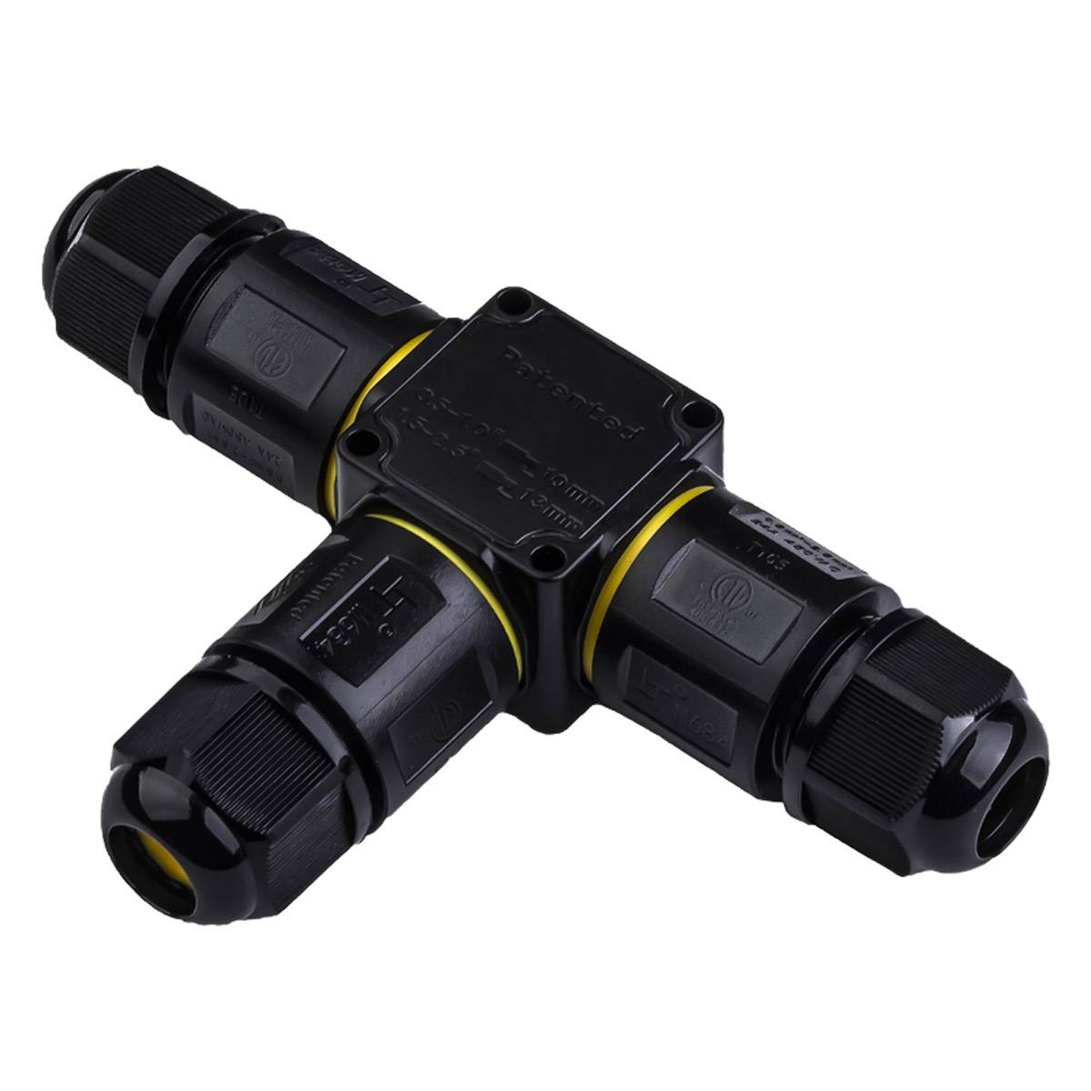 Kabelverbinder Kabelmuffe T-Form IP68 Verteilerdose Abzweigdose 3 P Zum Klicken