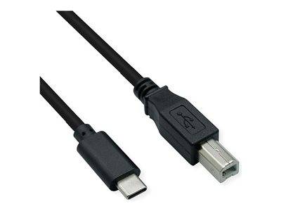 ROLINE USB 2.0 Typ C Kabel C - B 1,8m Peripheriegeräte & Zubehör & Adapter - USB & Thunderbolt