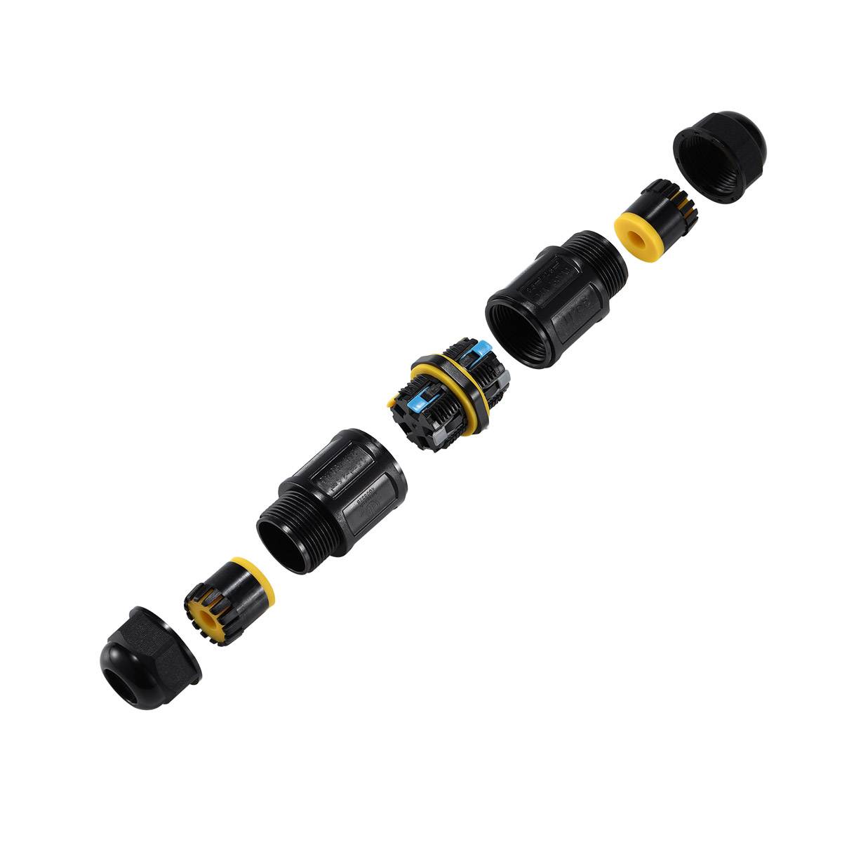 Kabelverbinder Kabelmuffe I-Form Kabelbox Verteilerdose Abzweigdose IP68 Wasserdicht Indoor & Outdoor 2 Pin Leitung Zum Klicken