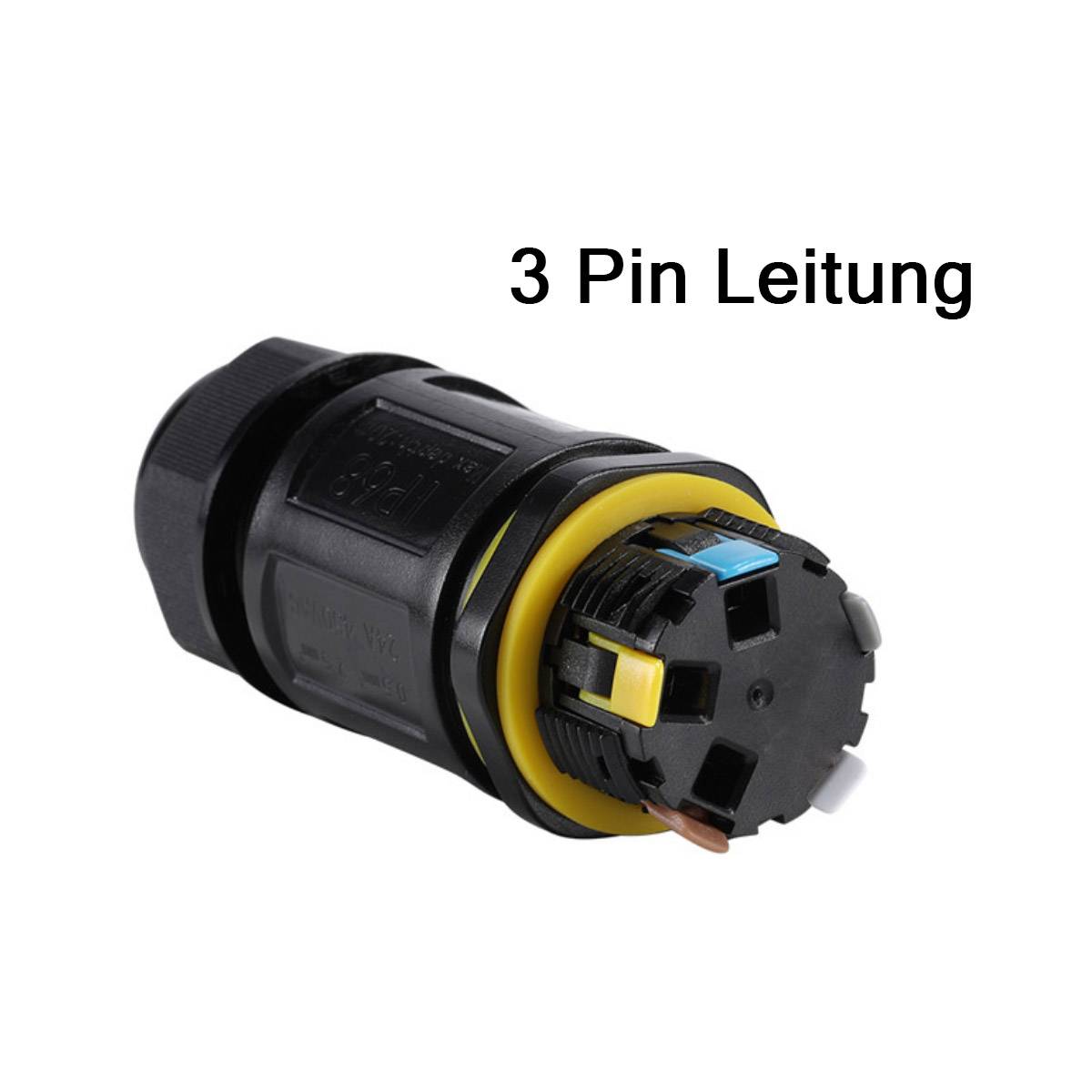 Kabelverbinder Kabelmuffe I-Form Kabelbox Verteilerdose Abzweigdose IP68 Wasserdicht Indoor & Outdoor 3 Pin Leitung Zum Klicken