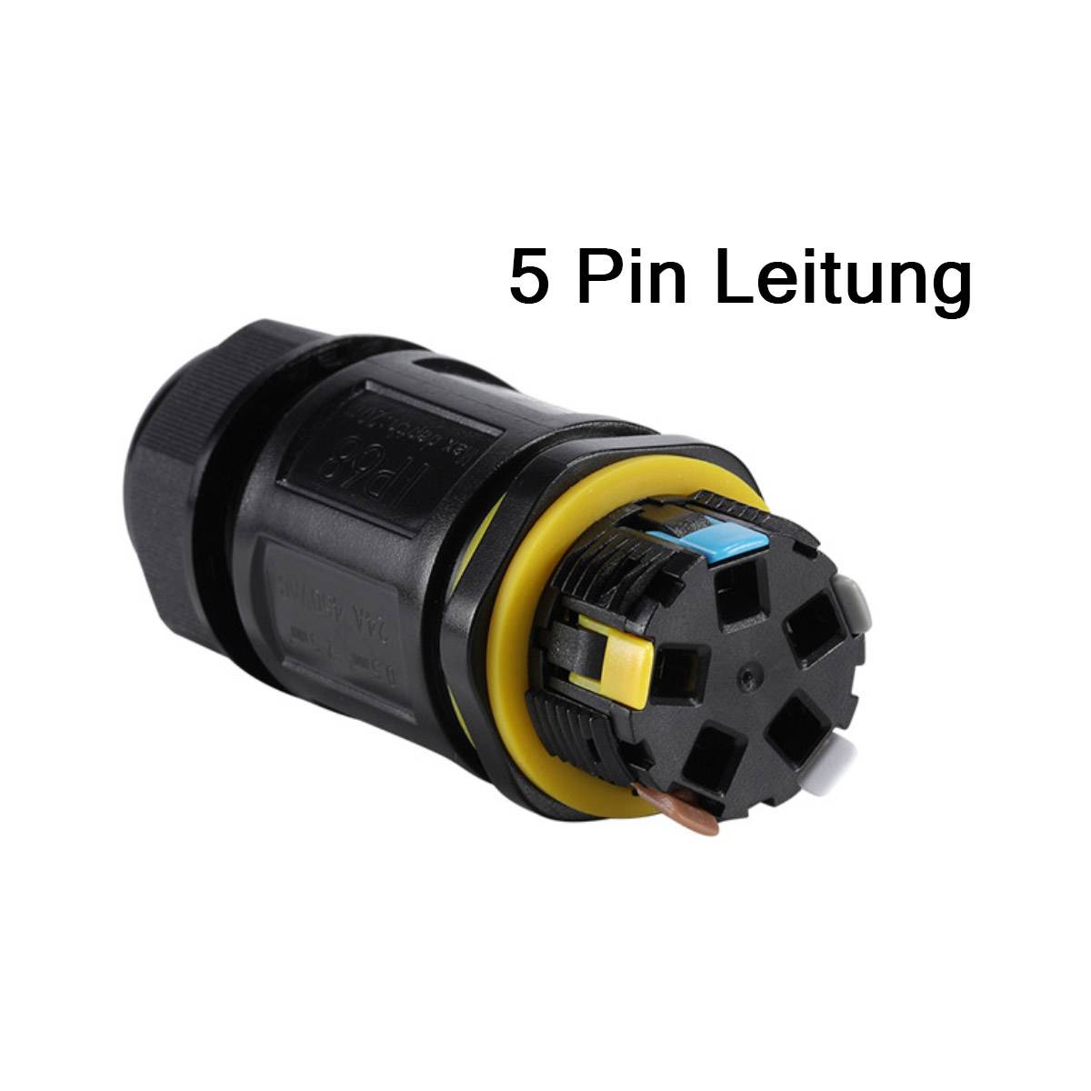 Kabelverbinder Kabelmuffe I-Form Kabelbox Verteilerdose Abzweigdose IP68 Wasserdicht Indoor & Outdoor 5 Pin Leitung Zum Klicken