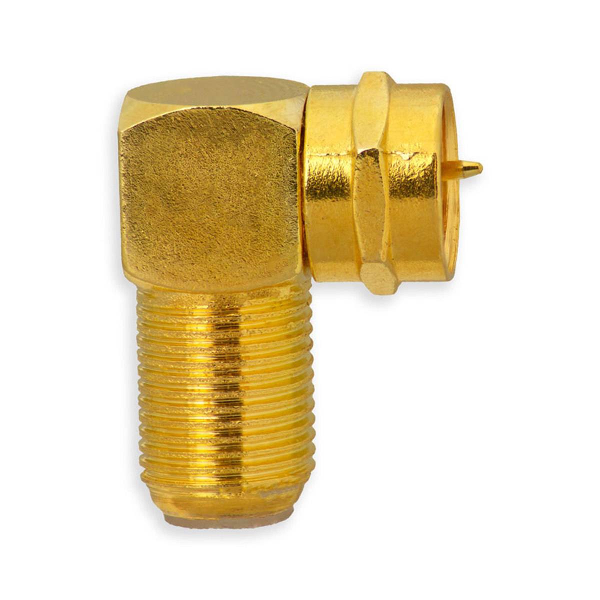 10x SAT F-Stecker Winkelstecker vergoldet Koaxialkabel F-Buchse > F-Stecker