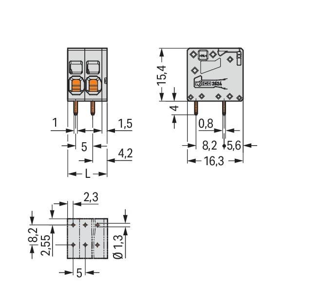 WAGO GmbH & Co. KG Leiterplattenklemme 2624-1105/000-004
