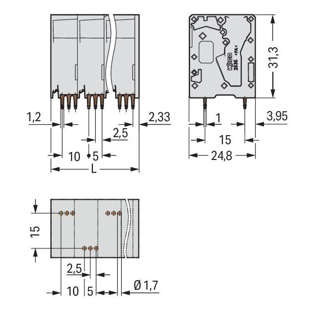 WAGO GmbH & Co. KG Leiterplattenklemme 2636-3104/020-000