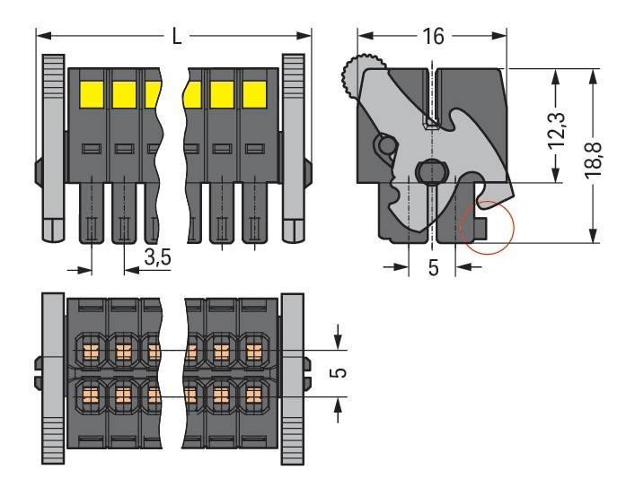 WAGO GmbH & Co. KG 1-LeiterFederleiste2reihig 713-1105/037-000/036