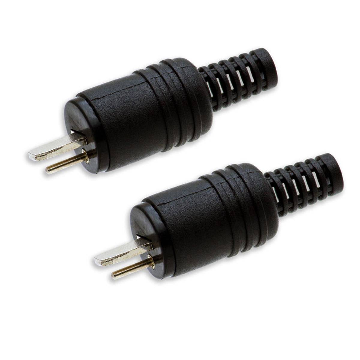 2x Lautsprecherstecker Audio 2 pin DIN Stecker Schraubbar Boxen Stecker