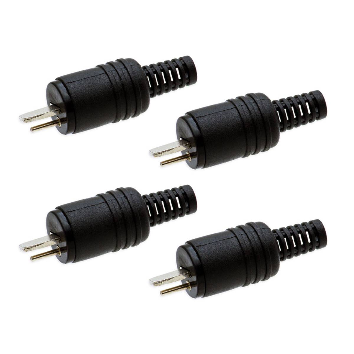 4x Lautsprecherstecker Audio 2 pin DIN Stecker Schraubbar Boxen Stecker