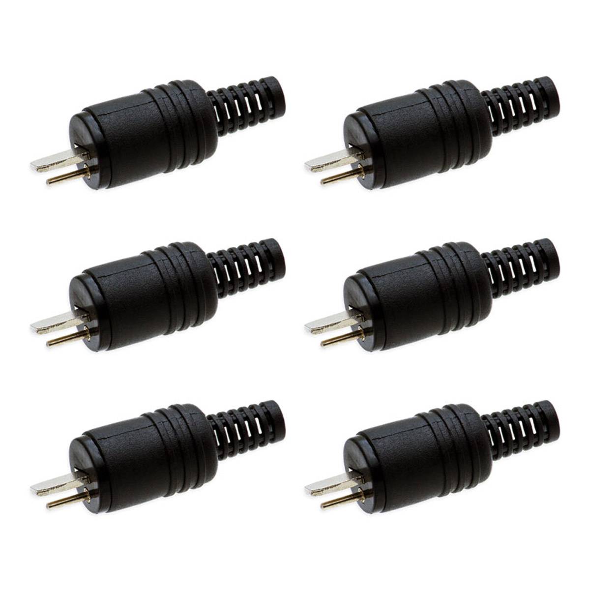 6x Lautsprecherstecker Audio 2 pin DIN Stecker Schraubbar Boxen Stecker