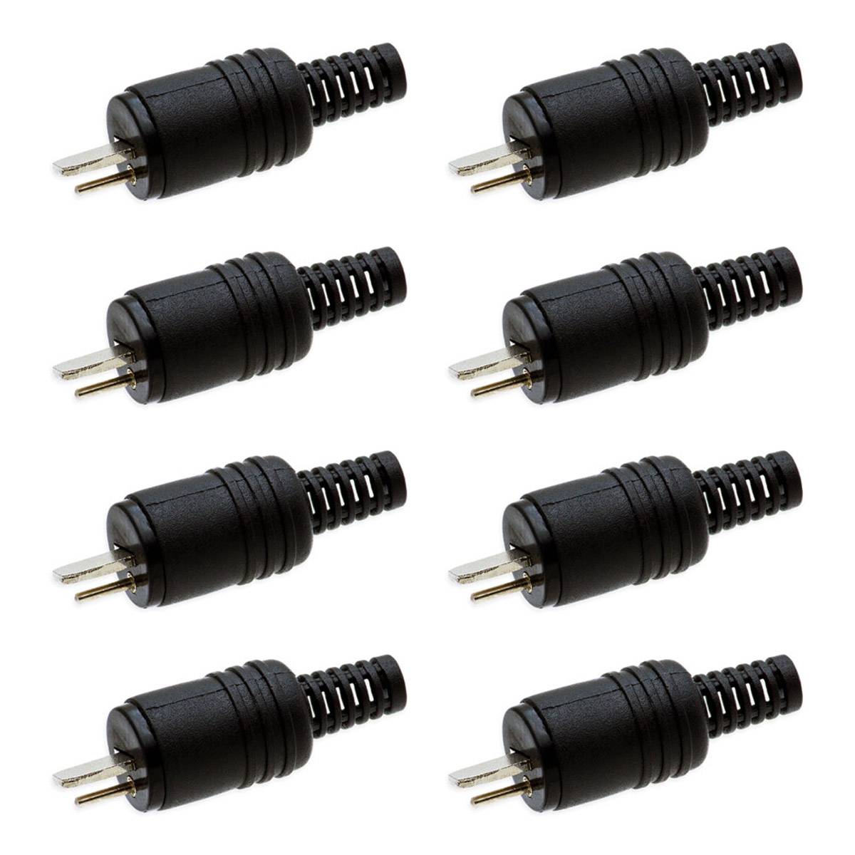 8x Lautsprecherstecker Audio 2 pin DIN Stecker Schraubbar Boxen Stecker