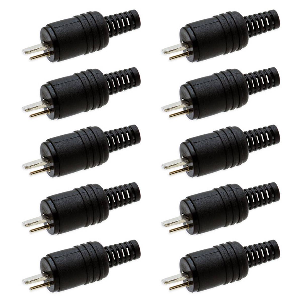10x Lautsprecherstecker Audio 2 pin DIN Stecker Schraubbar Boxen Stecker