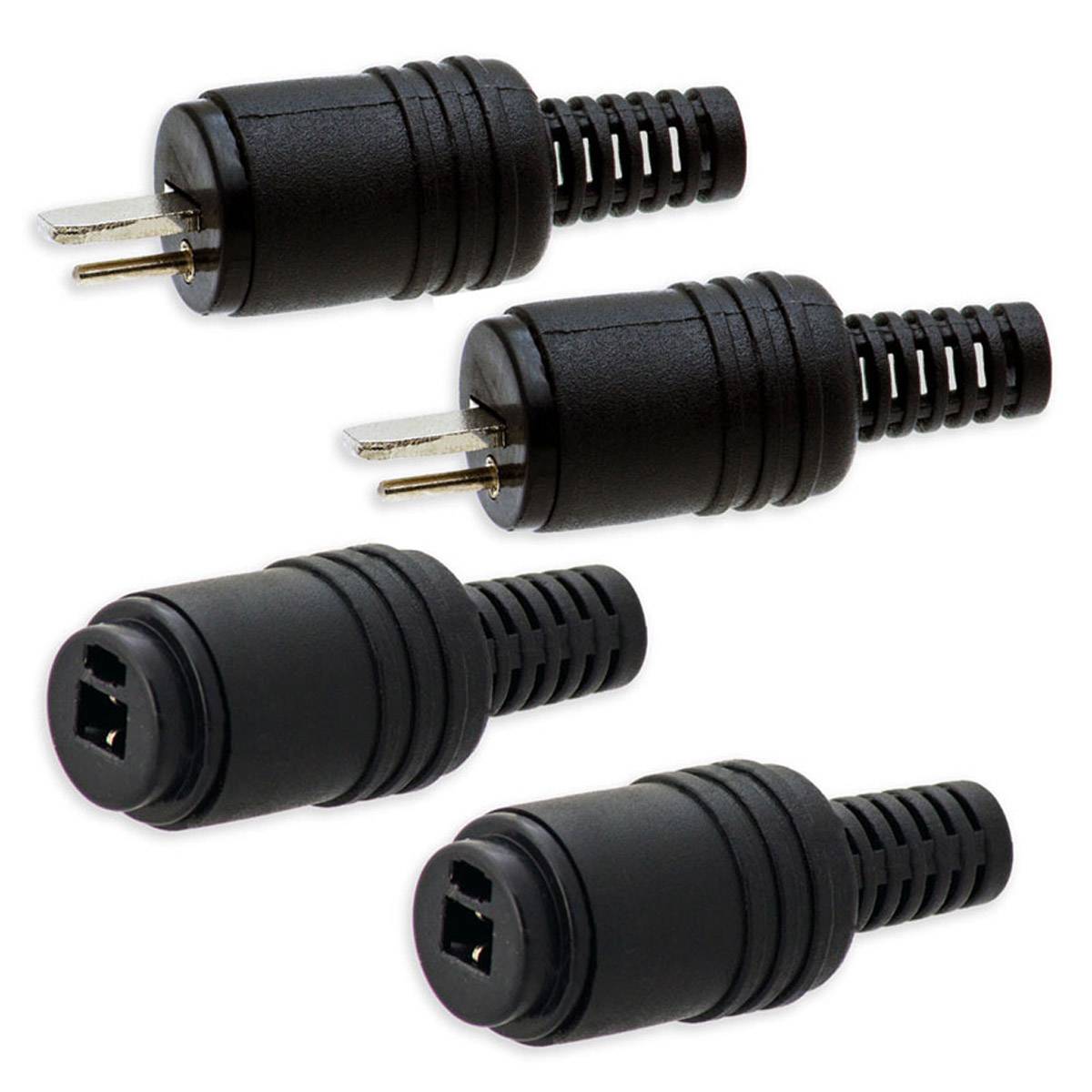 Din 2-pol. Lautsprecher Audio SET 2x Lautsprecher-Stecker und 2x Lautsprecher-Buchsen Schraubbar