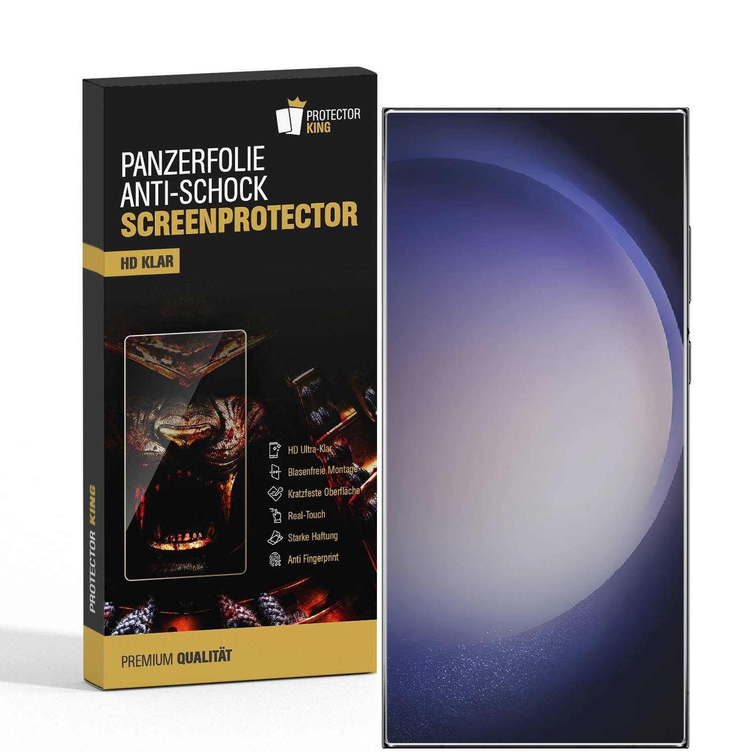 1x 9H+ Panzerglas für Samsung Galaxy S24 Ultra HD klar Nano-Glas Tempered Hartglas Displayschutz Schutzfolie Schutzglas Screen-Protector