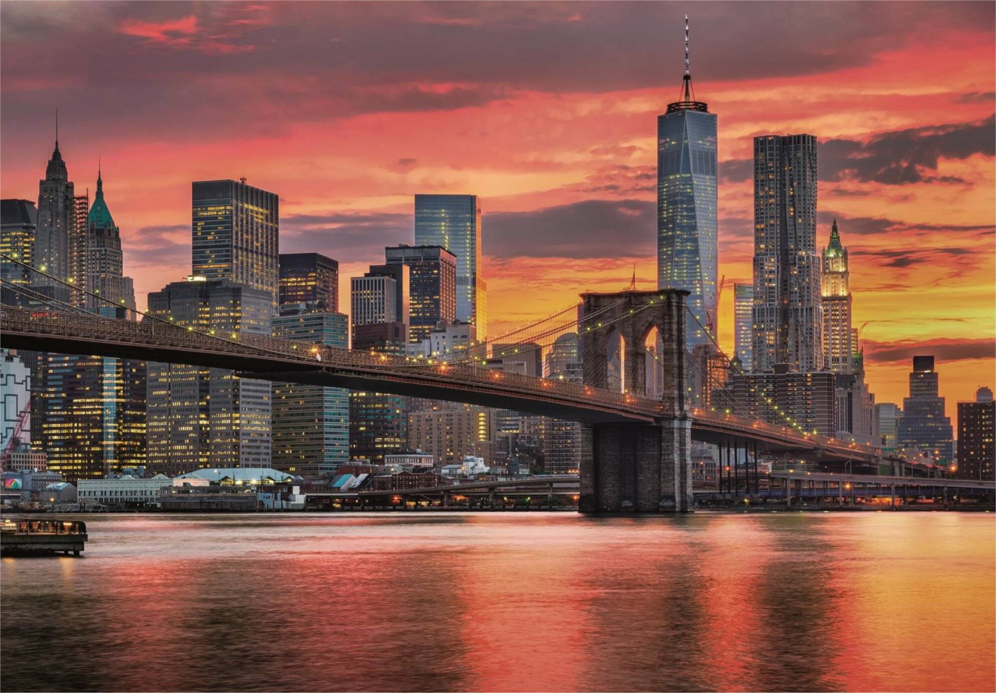 CLEMENTONI Puzzle East River in der Abenddämmerung, USA 1500 Teile