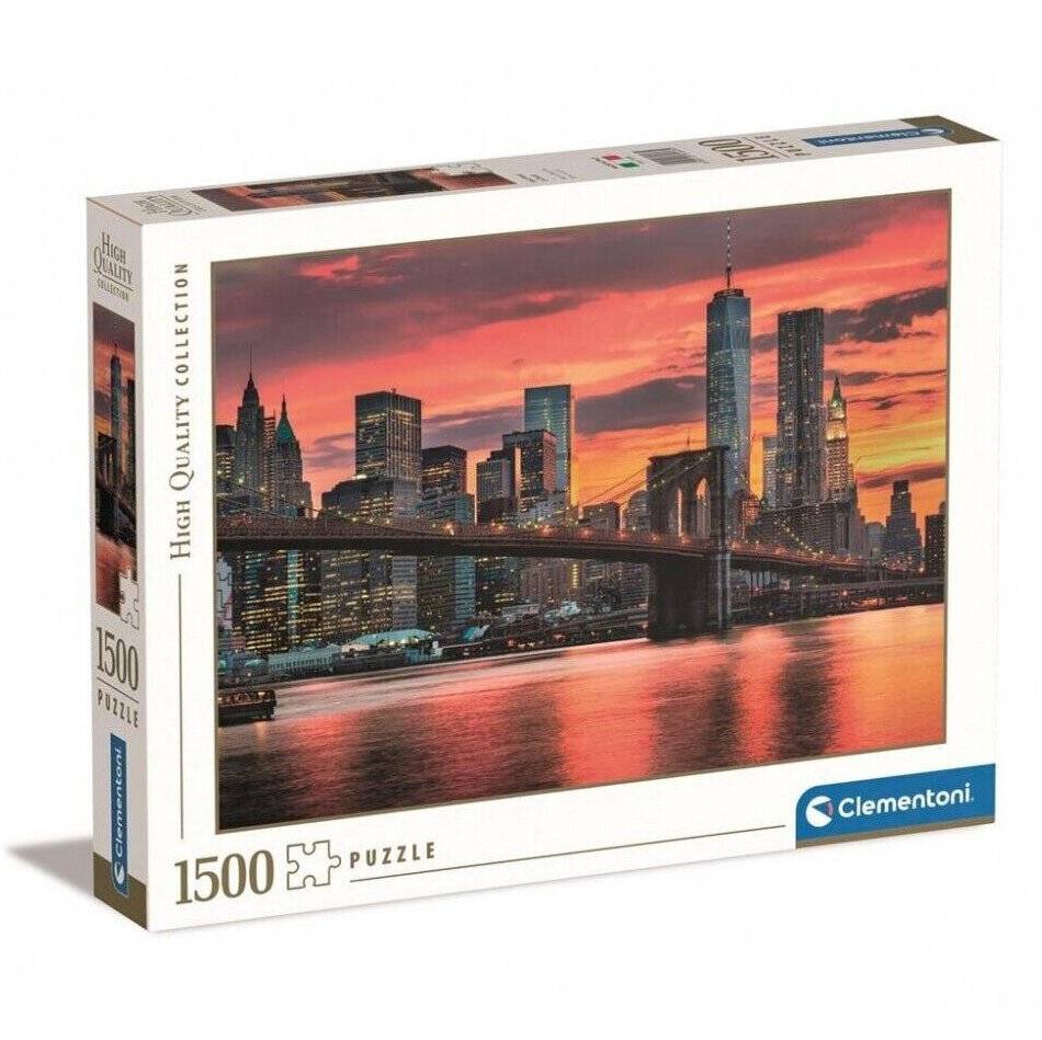 CLEMENTONI Puzzle East River in der Abenddämmerung, USA 1500 Teile