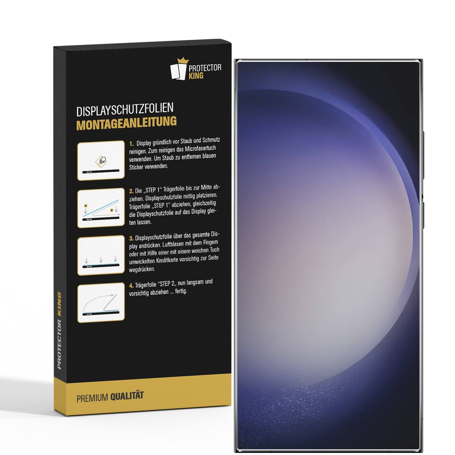 6x 9H+ Panzerglas für Samsung Galaxy S24 Ultra matt Anti-Reflex entspiegelt Nano-Glas Tempered Hartglas Displayschutz Schutzglas Screen-Protector
