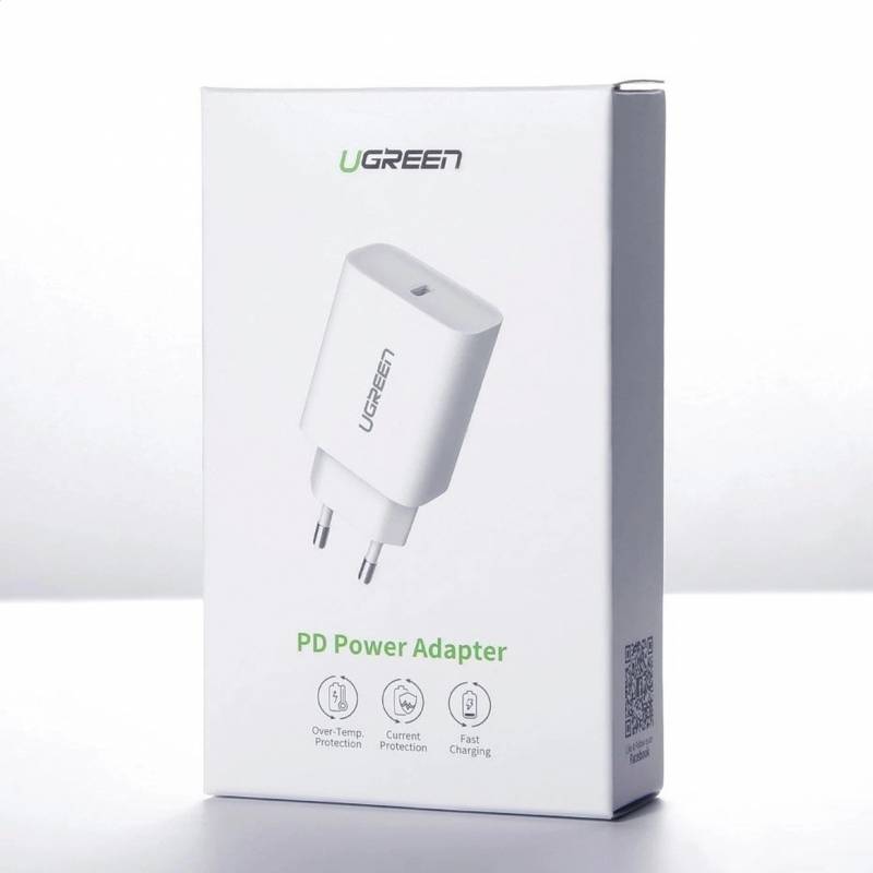 UGREEN 20W USB C Ladegerät USB-C Netzteil PD 3.0 Quick Charge 4.0 Charger Power Adapter Schnellladegerät weiss