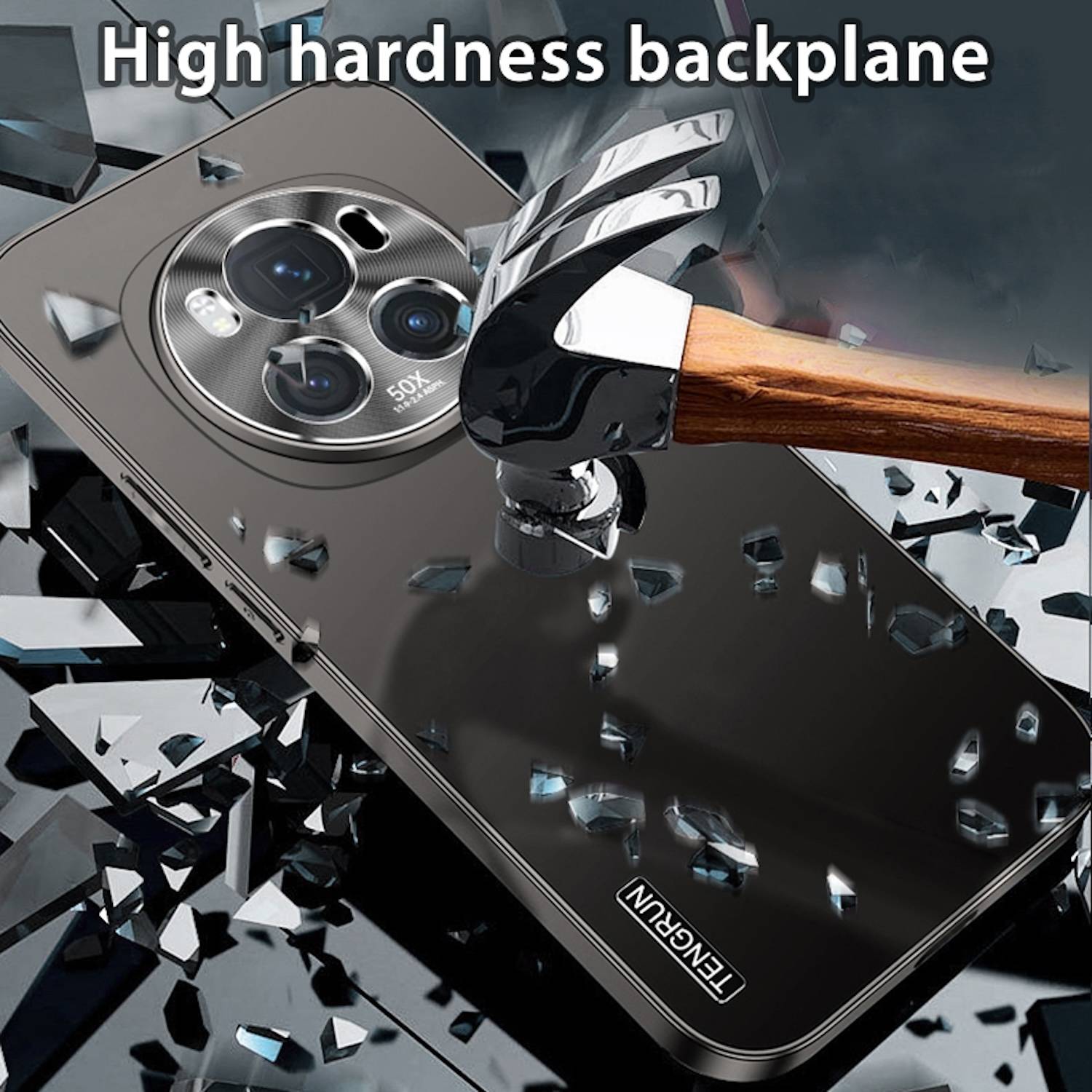 Für Honor Magic 6 Pro Feinmattes Metall Design Handy Hülle Cover Case Hellblau