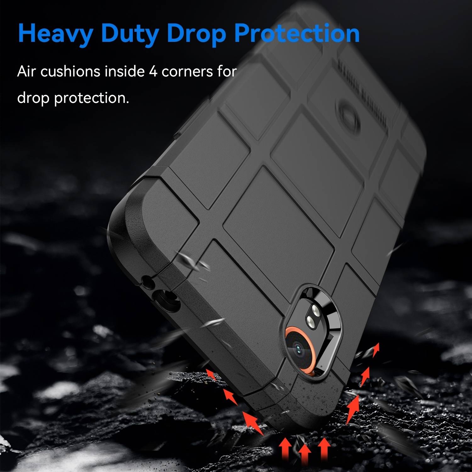 Für Samsung Galaxy XCover 7 Rugged Shield Schock TPU Hülle Schwarz