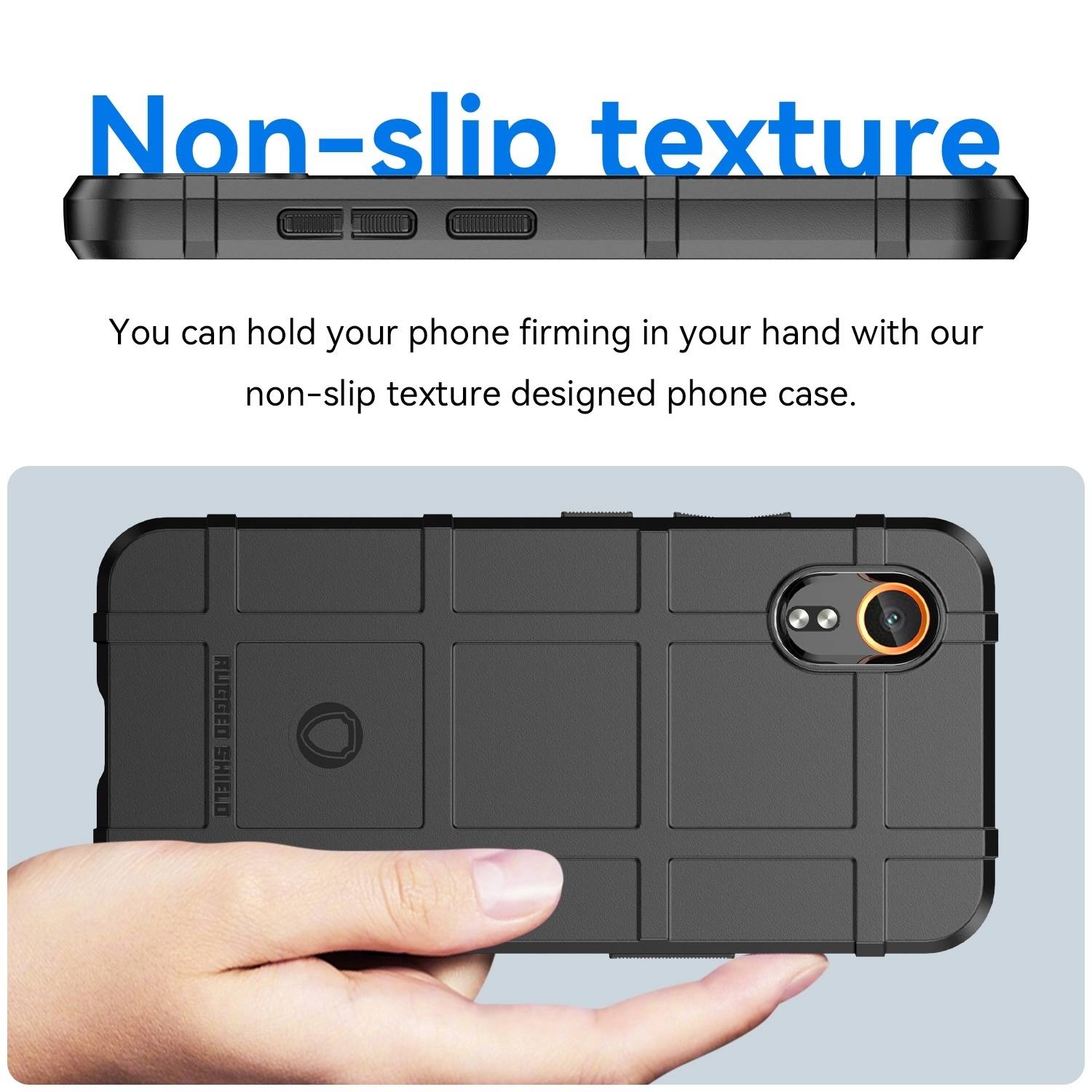 Für Samsung Galaxy XCover 7 Rugged Shield Schock TPU Hülle Schwarz