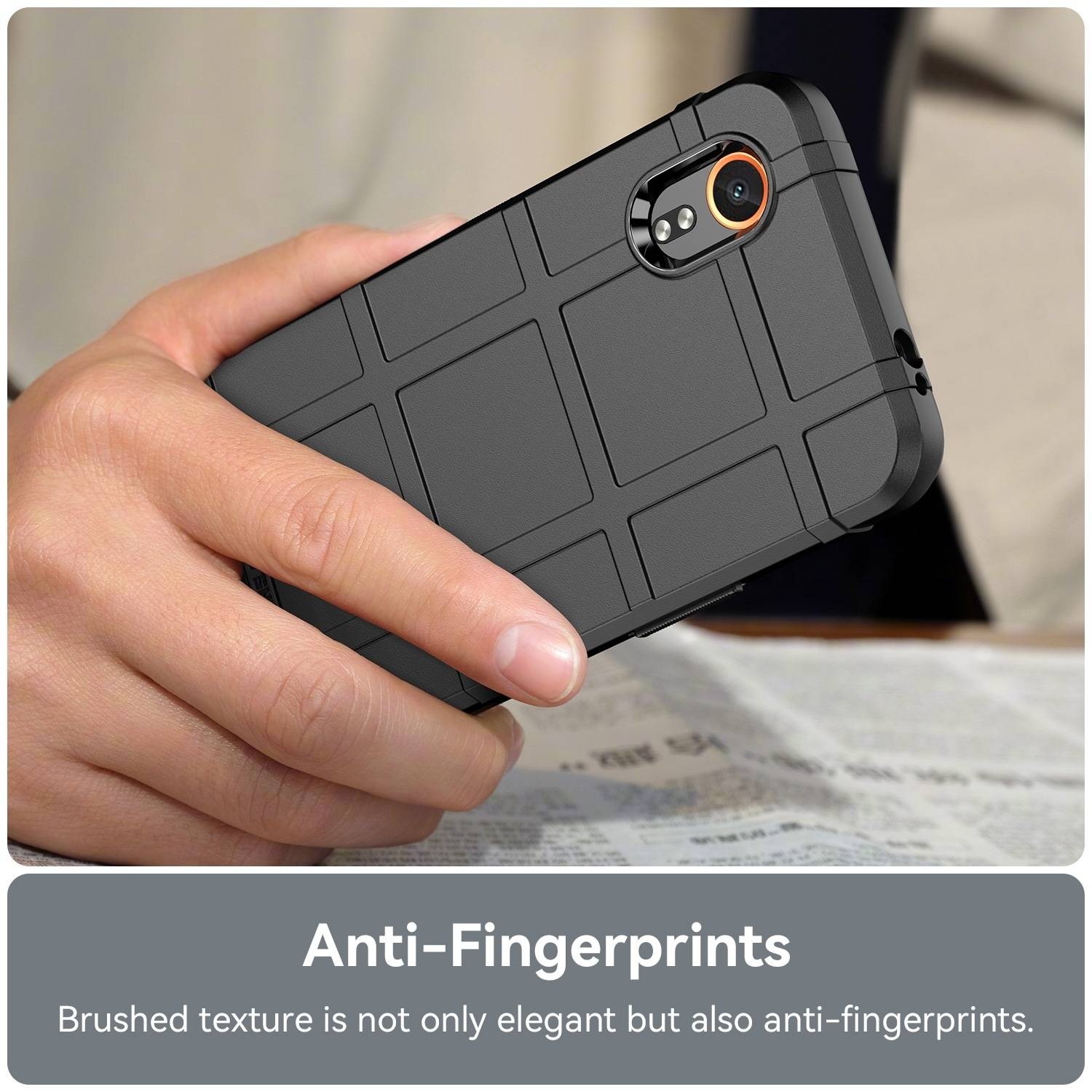 Für Samsung Galaxy XCover 7 Rugged Shield Schock TPU Hülle Schwarz