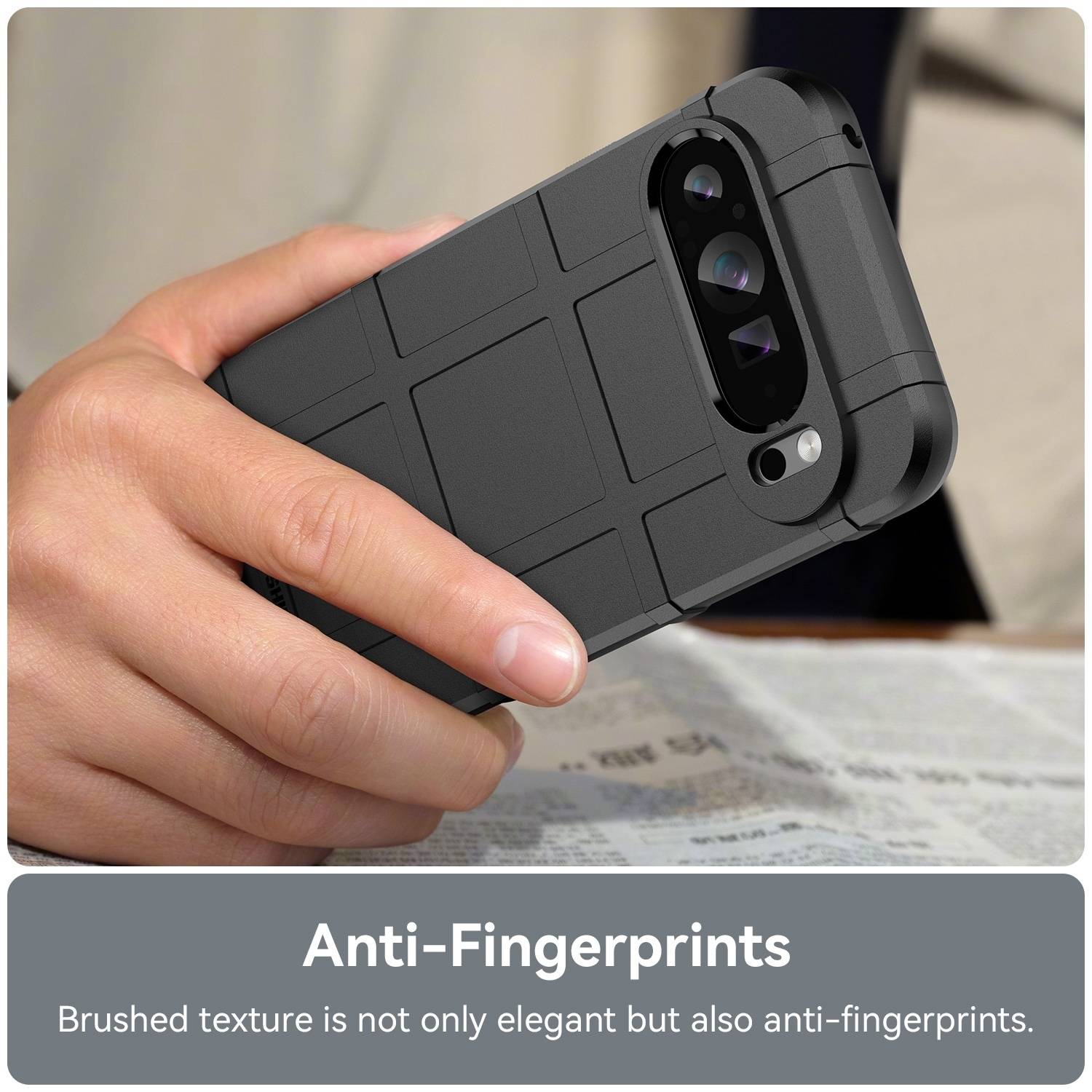 Für Google Pixel 9 Pro XL Rugged Shield Schock TPU Schutz Hülle Black