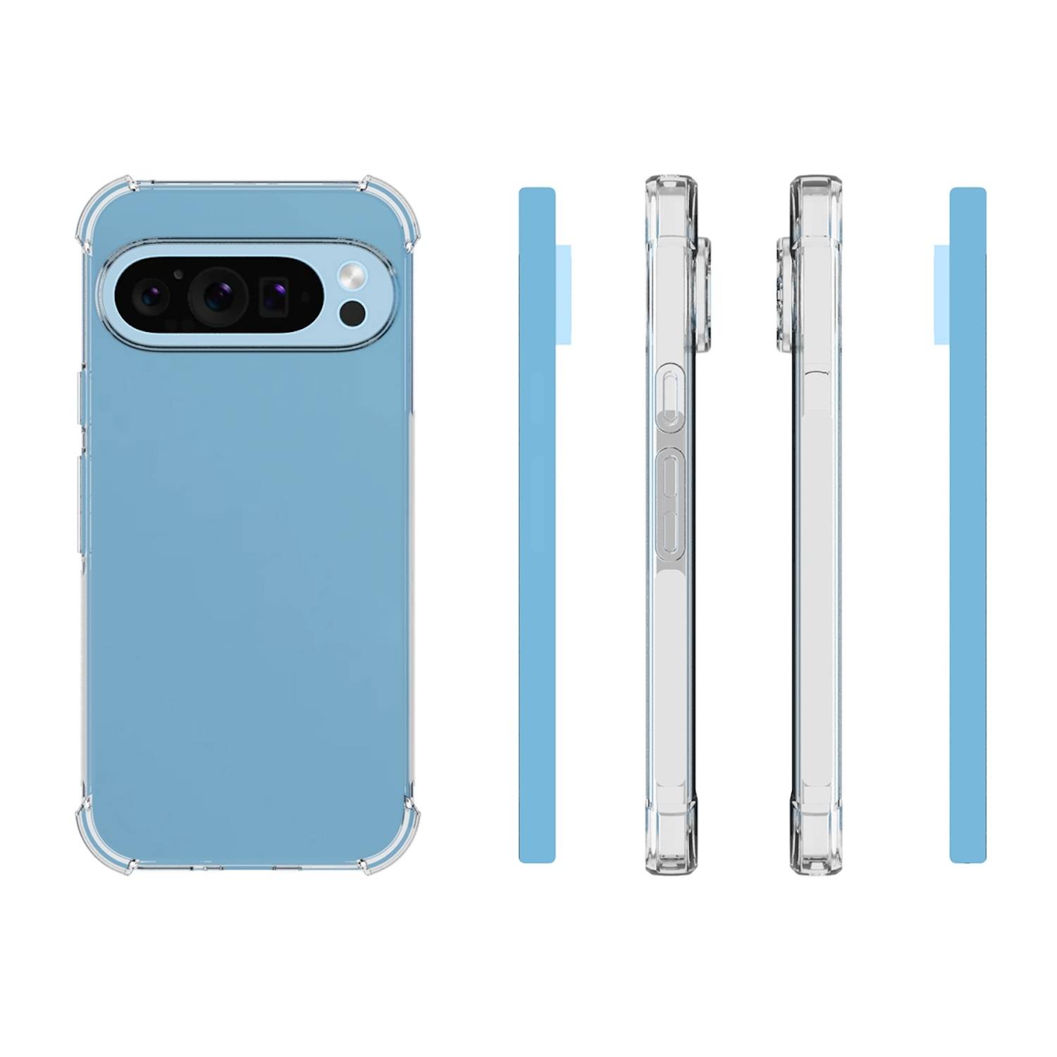 Für Google Pixel 9 / 9 Pro Schock TPU Schutz Handy Hülle Transparent
