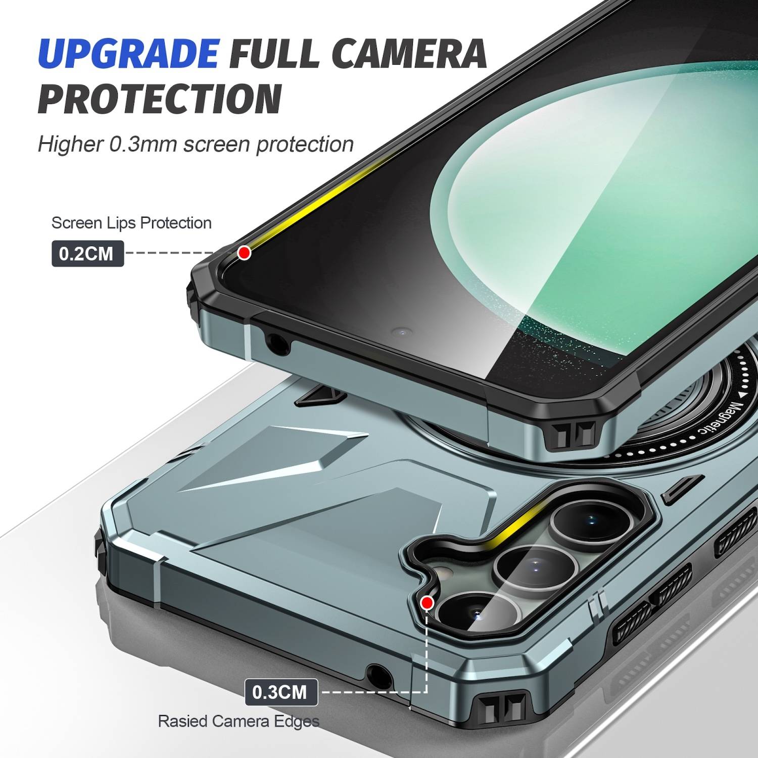 Für Samsung Galaxy A35 MagSafe Schock Magnet Ring Schutzhülle Grün