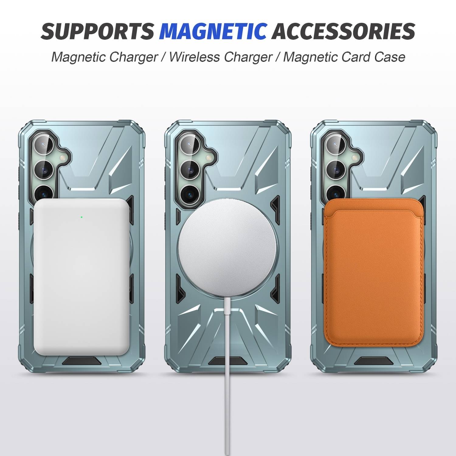 Für Samsung Galaxy A35 MagSafe Schock Magnet Ring Schutzhülle Grün