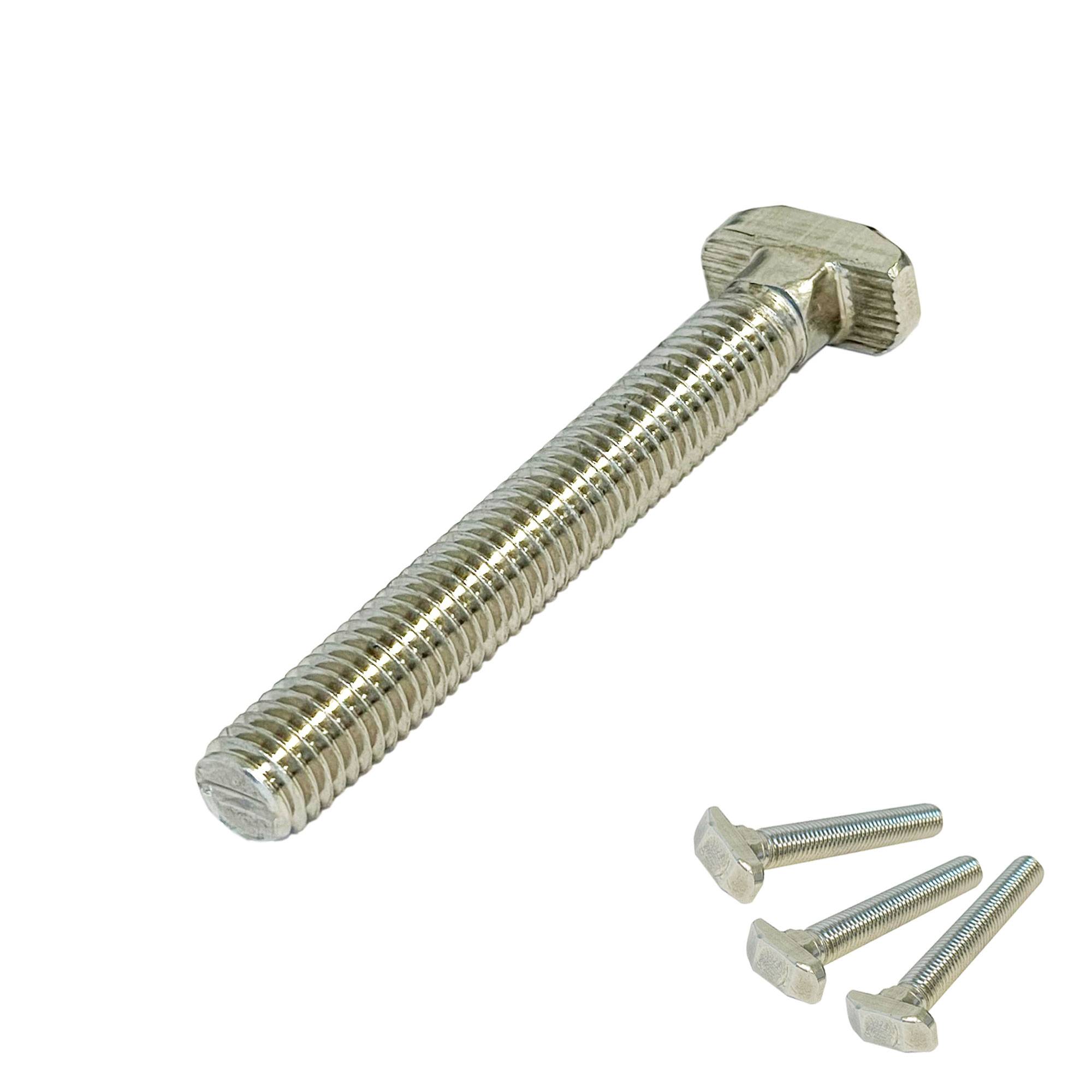 SCHMIDT systemprofile 10x Hammerschraube M8 60mm Nut 8 T-Schraube mit Steg M8x60 Befestigungsmaterial Aluprofil-Zubehör