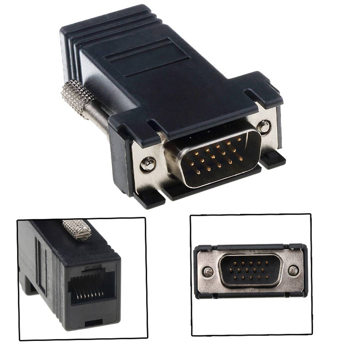 LAN VGA Adapter Set Extender Lan Kabel RJ45 Konverter Ethernet Adapter