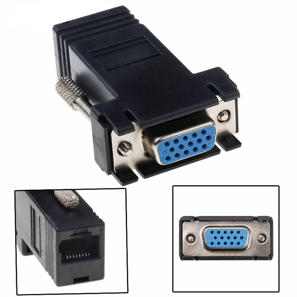 LAN VGA Adapter Set Extender Lan Kabel RJ45 Konverter Ethernet Adapter