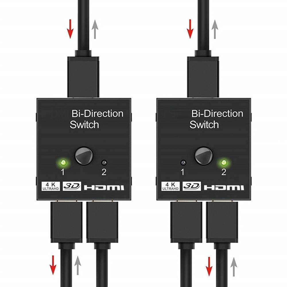 HDMI Umschalter Switch Splitter Verteiler 1in2 Out 4K 3D 1080p Dolby