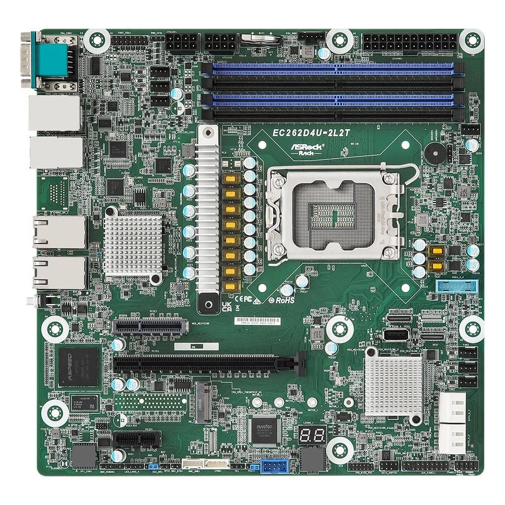 ASRock Mainboard EC262D4U-2L2T micro-ATX Sockel 1700 DDR5-only Single