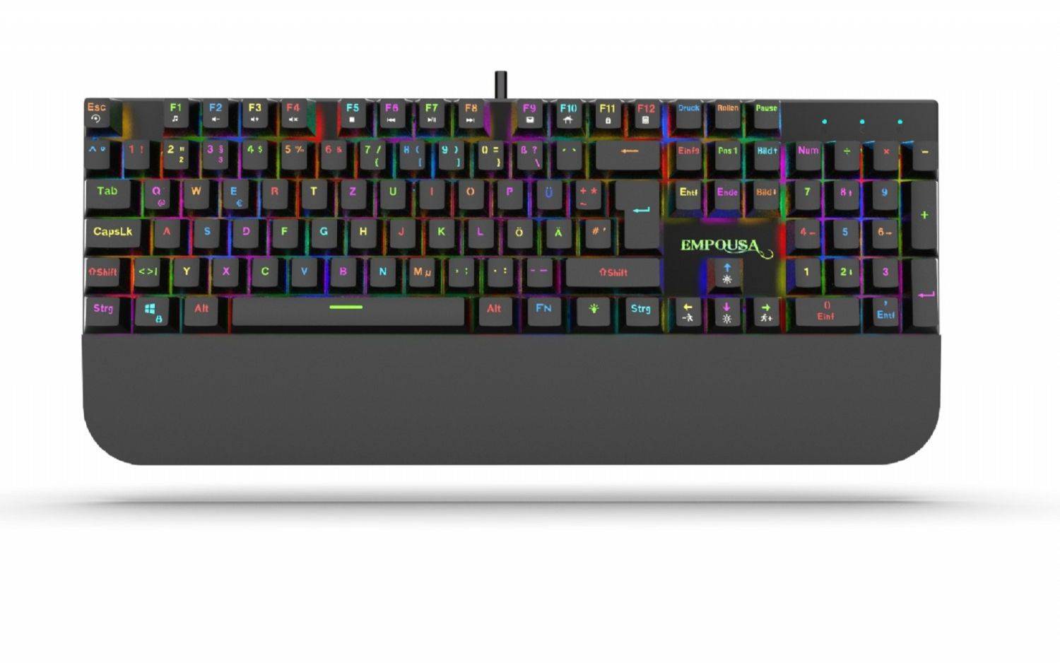 INCA IKG-443 Gaming Tastatur mechanische Metalltastatur 18 LED Modus RGB Beleuchtung Schwarz