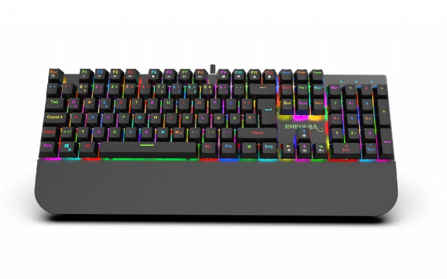 INCA IKG-443 Gaming Tastatur mechanische Metalltastatur 18 LED Modus RGB Beleuchtung Schwarz