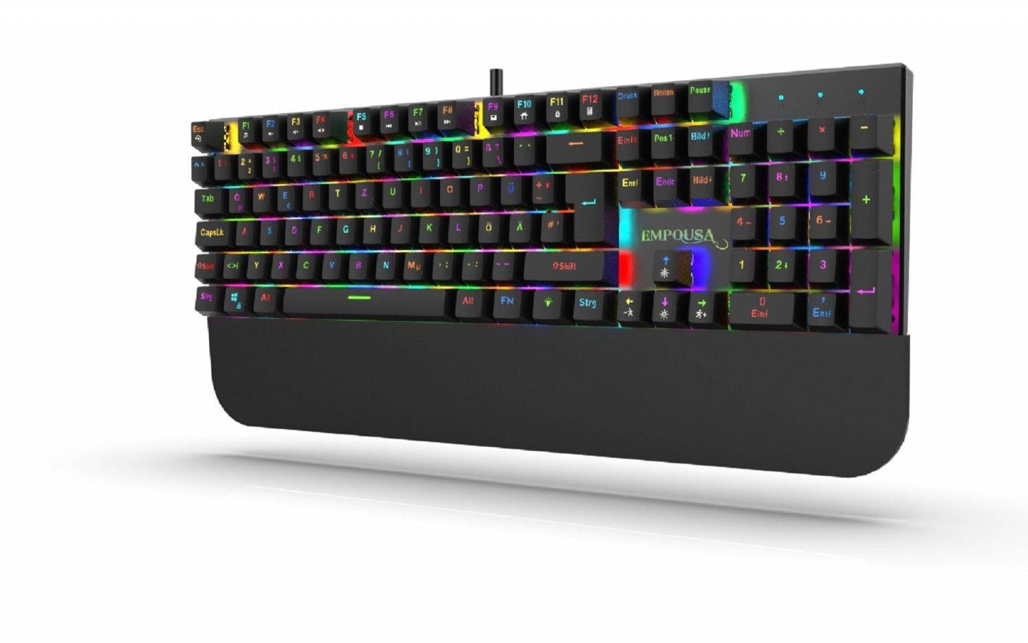 INCA IKG-443 Gaming Tastatur mechanische Metalltastatur 18 LED Modus RGB Beleuchtung Schwarz